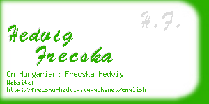 hedvig frecska business card
